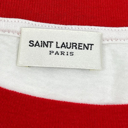 Saint Laurent Paris Hedi Slimane Era University Print Ringer T-Shirt — view 3