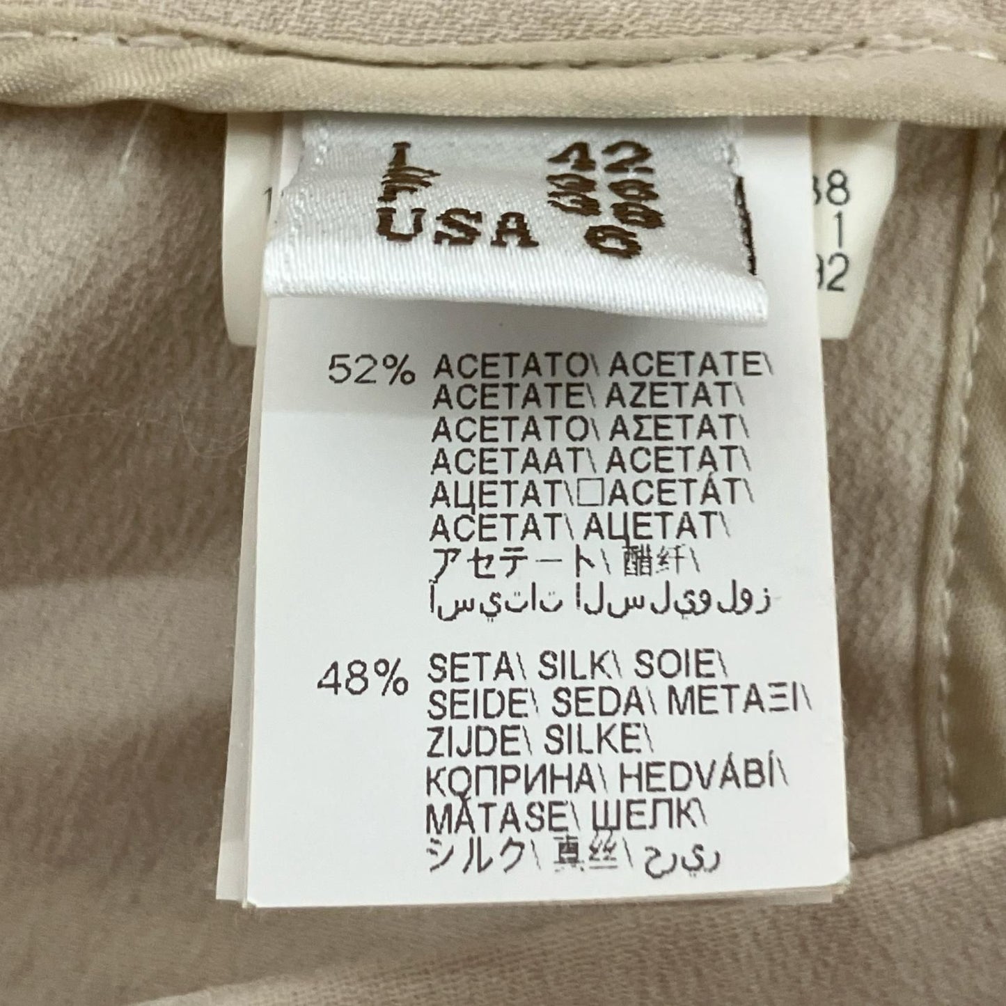 Brunello Cucinelli Ivory Silk Pants 42 — view 5