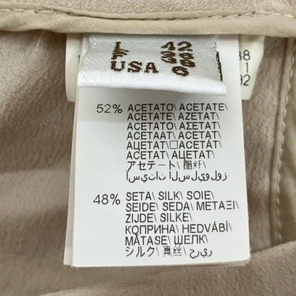 Brunello Cucinelli Ivory Silk Pants 42 — view 5