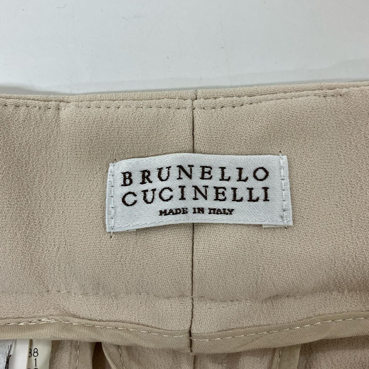 Brunello Cucinelli Ivory Silk Pants 42 — view 3