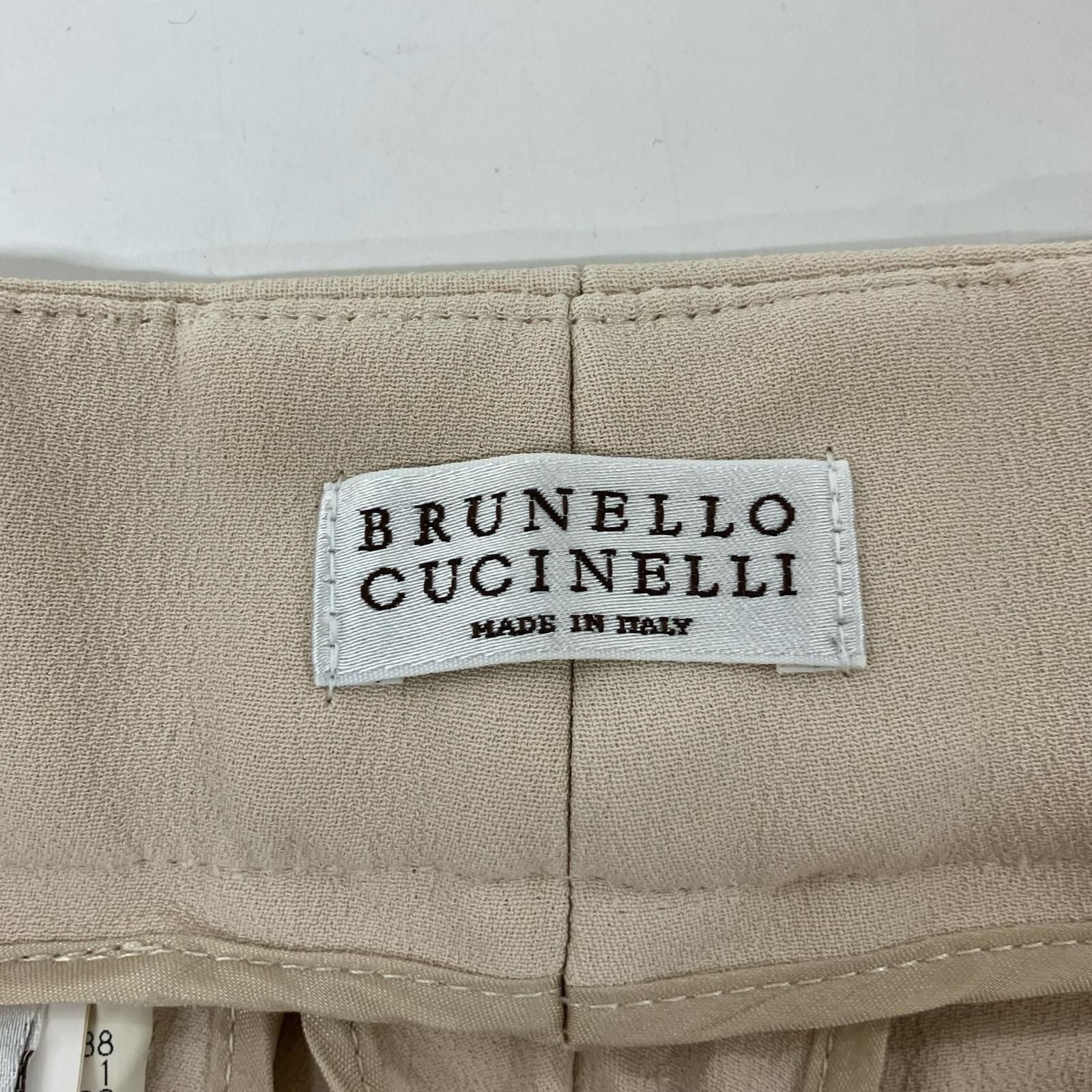 Brunello Cucinelli Ivory Silk Pants 42 — view 3