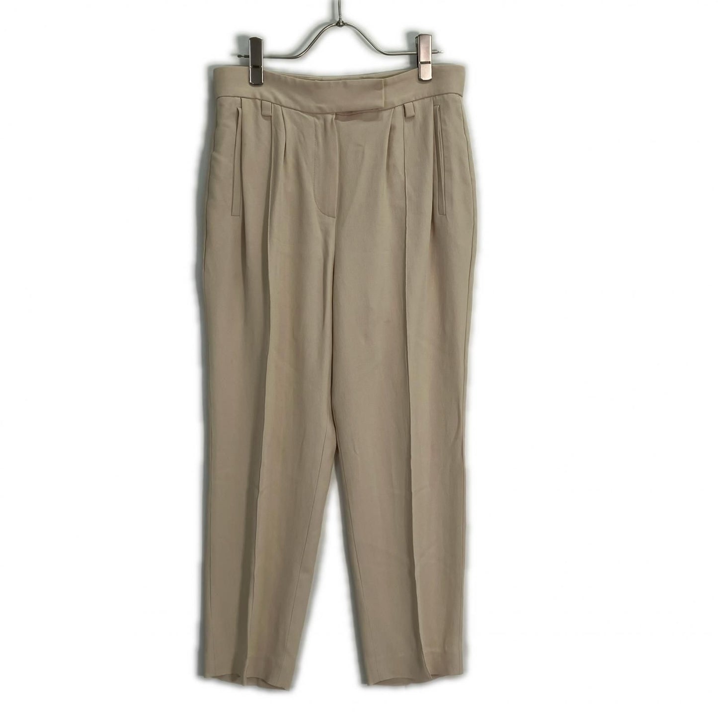 Brunello Cucinelli Ivory Silk Pants 42