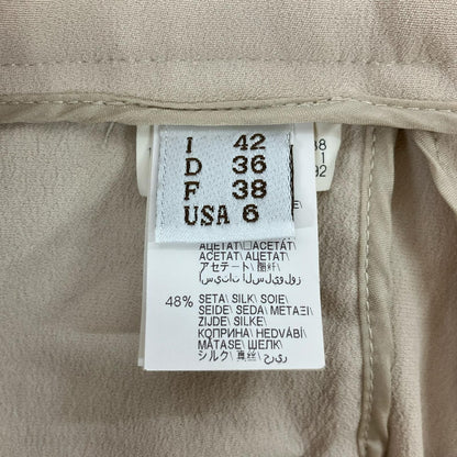 Brunello Cucinelli Ivory Silk Pants 42 — view 4