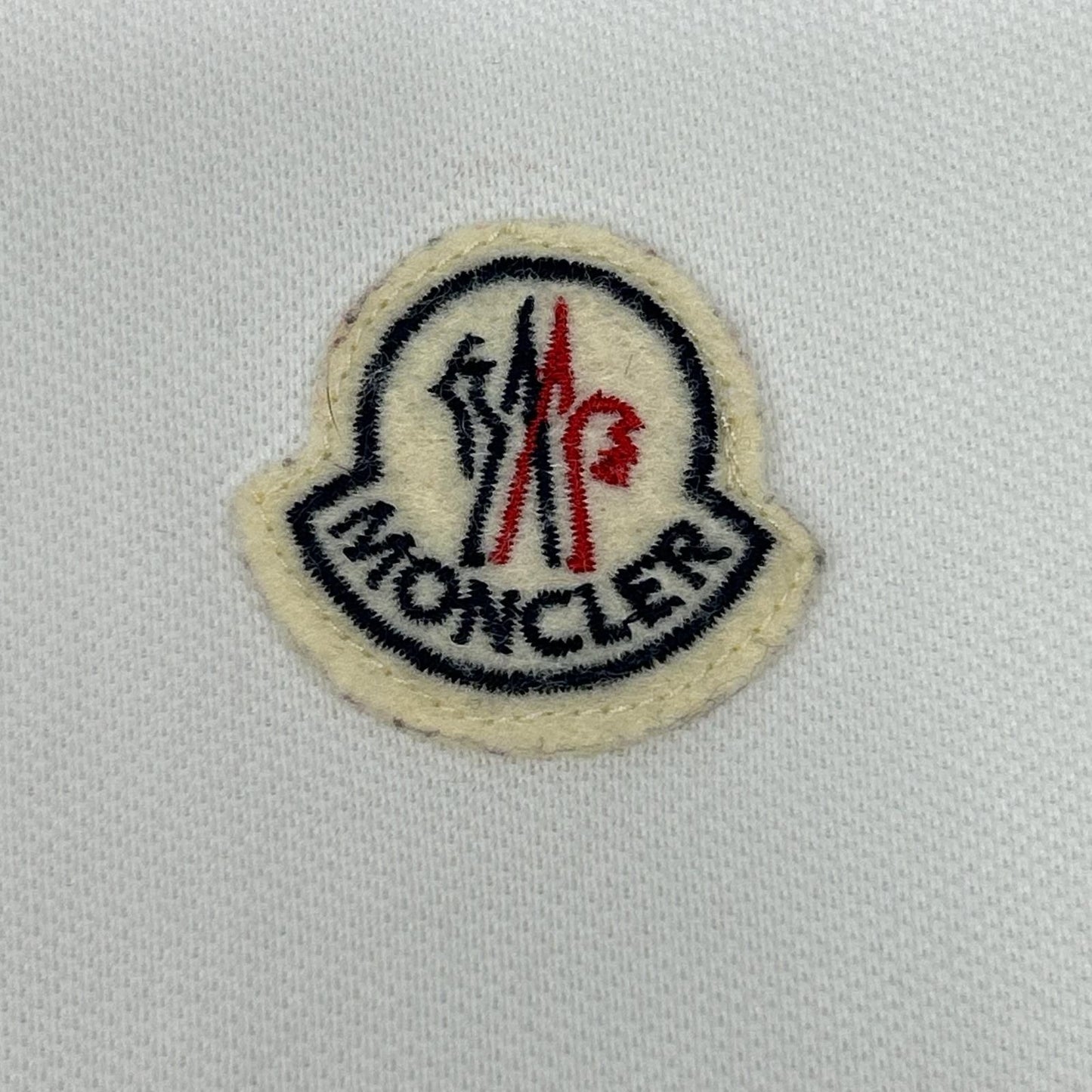 Moncler White Logo Short Sleeve Polo — view 7