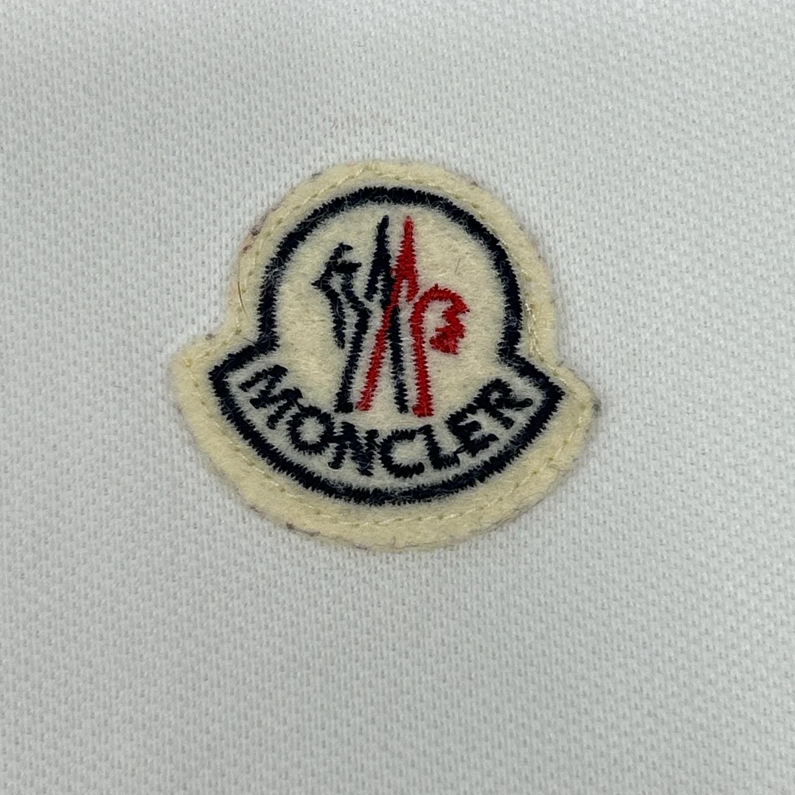 Moncler White Logo Short Sleeve Polo — view 7