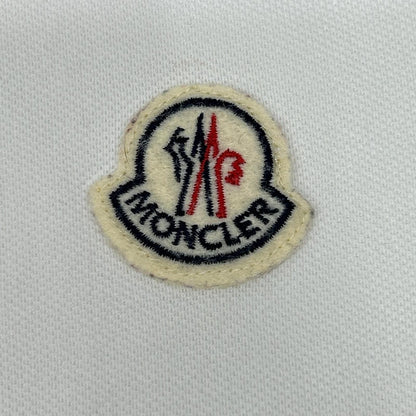 Moncler White Logo Short Sleeve Polo — view 7