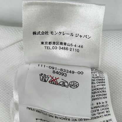 Moncler White Logo Short Sleeve Polo — view 6