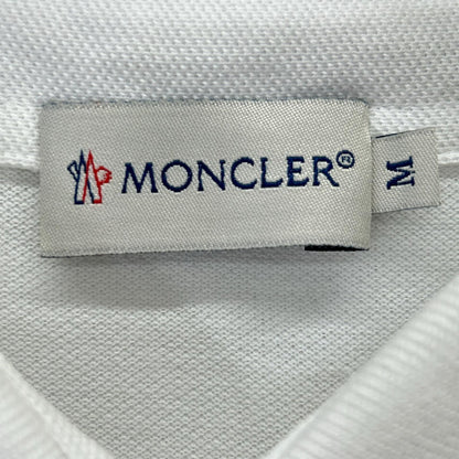 Moncler White Logo Short Sleeve Polo — view 3