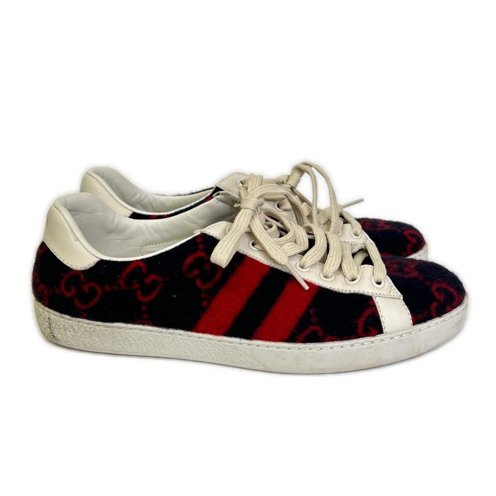 Gucci GG Wool Low Cut Sneakers 6.5 — view 4