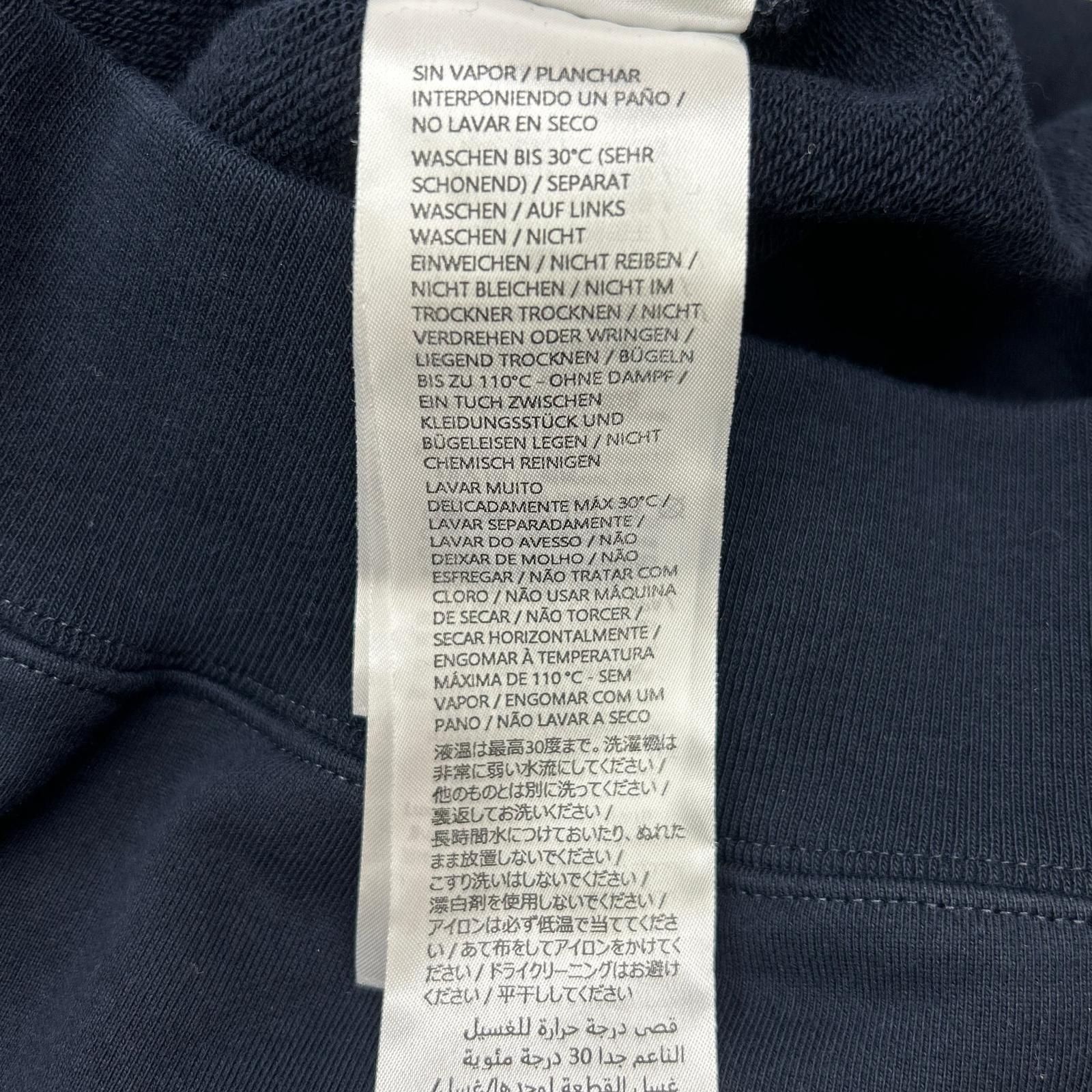 Gucci Navy Script Logo Sweatshirt Hoodie — view 5