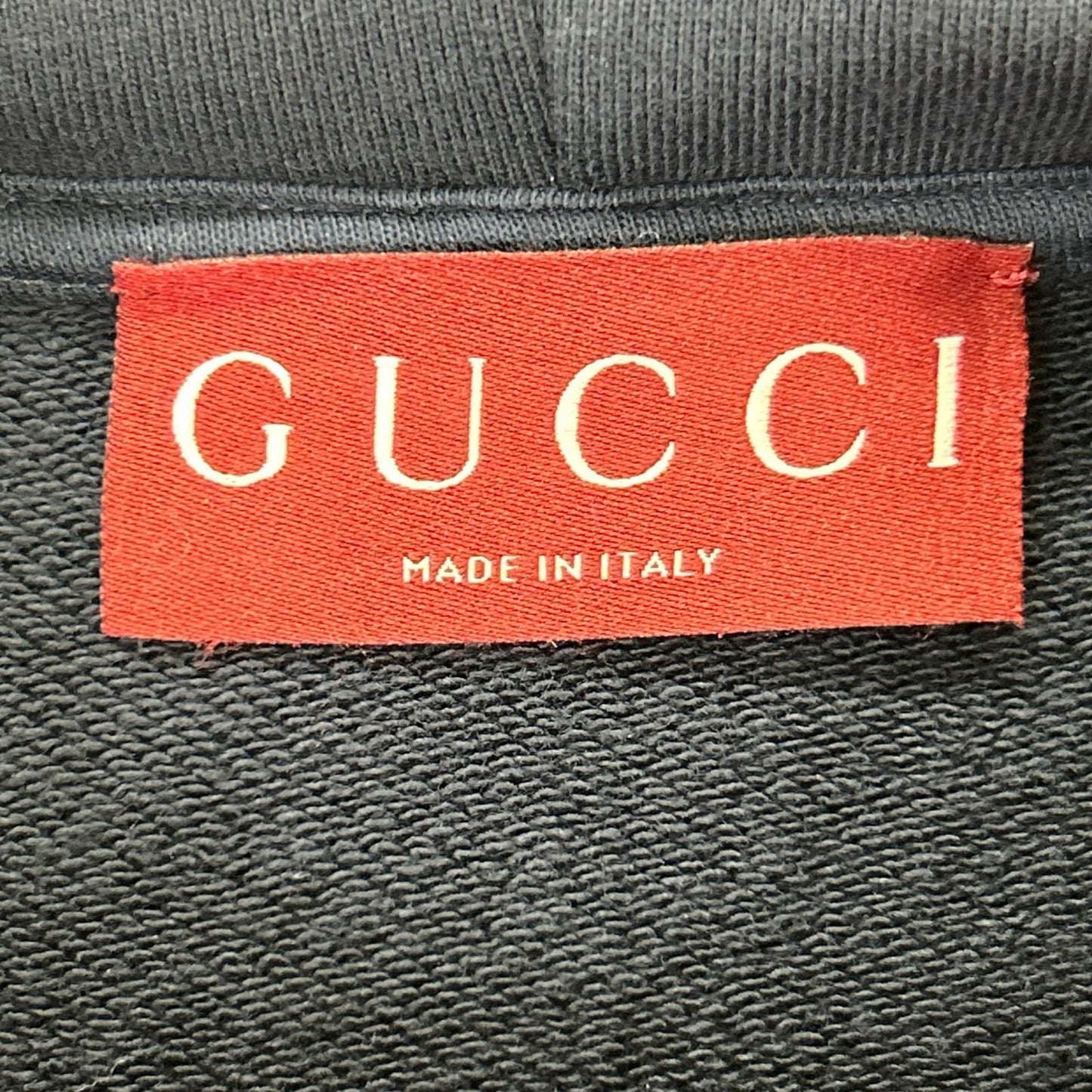 Gucci Navy Script Logo Sweatshirt Hoodie — view 3