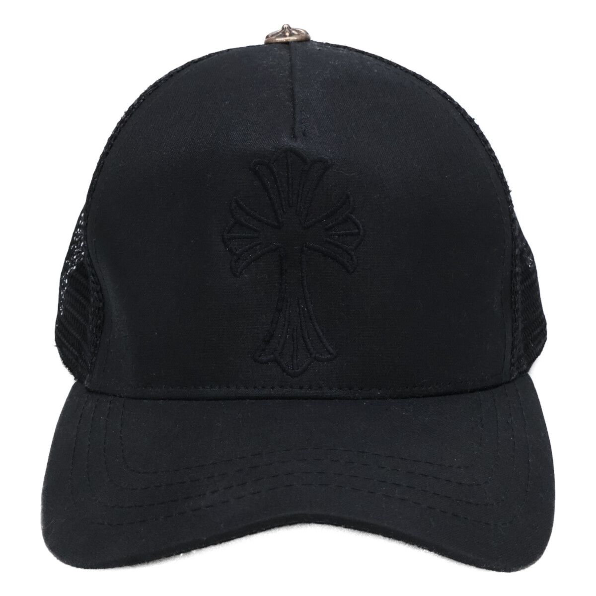 Chrome Hearts CH Cross Embroidery Truck Khaki Cap Hat — view 2