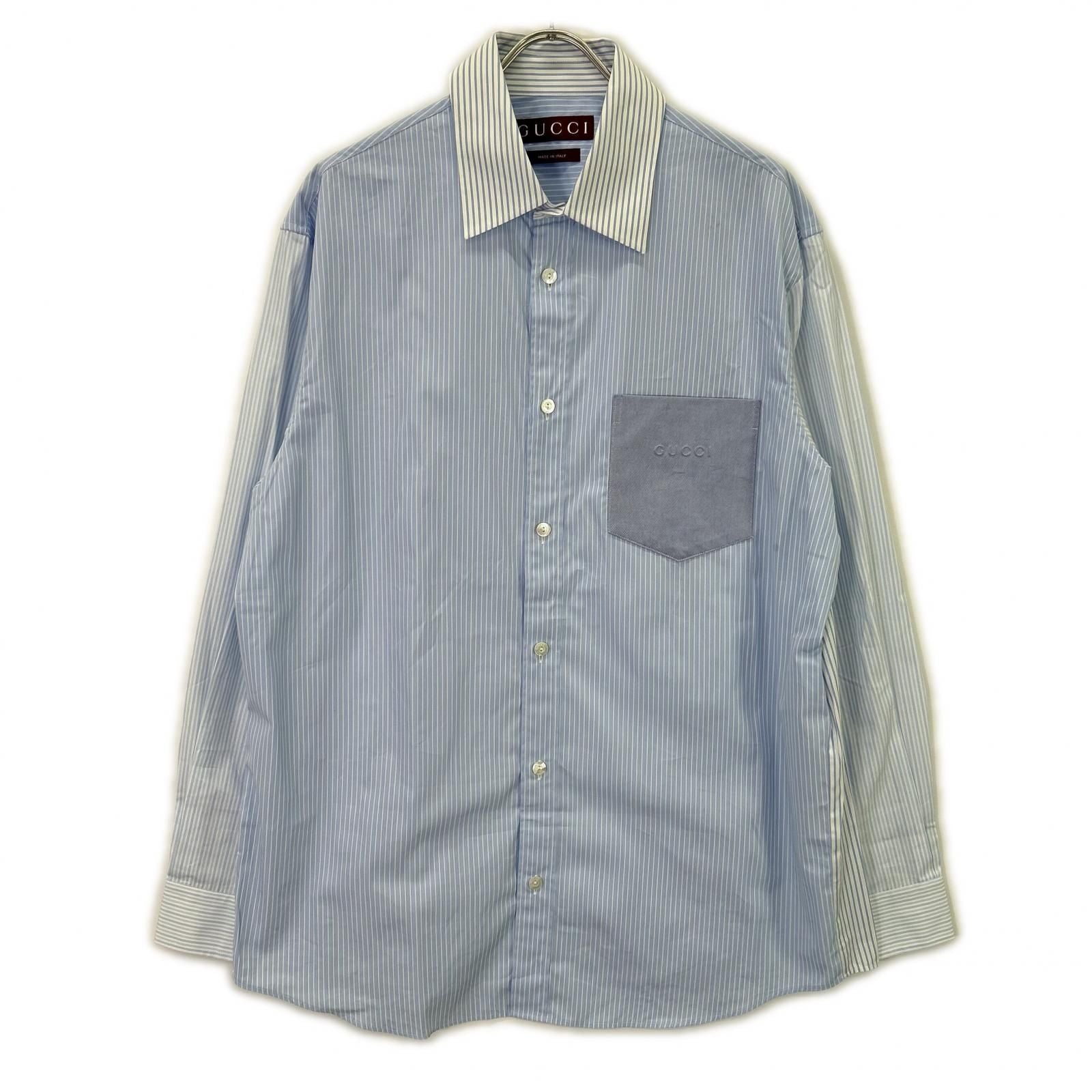 Gucci Blue Striped Long Sleeve Shirt 48
