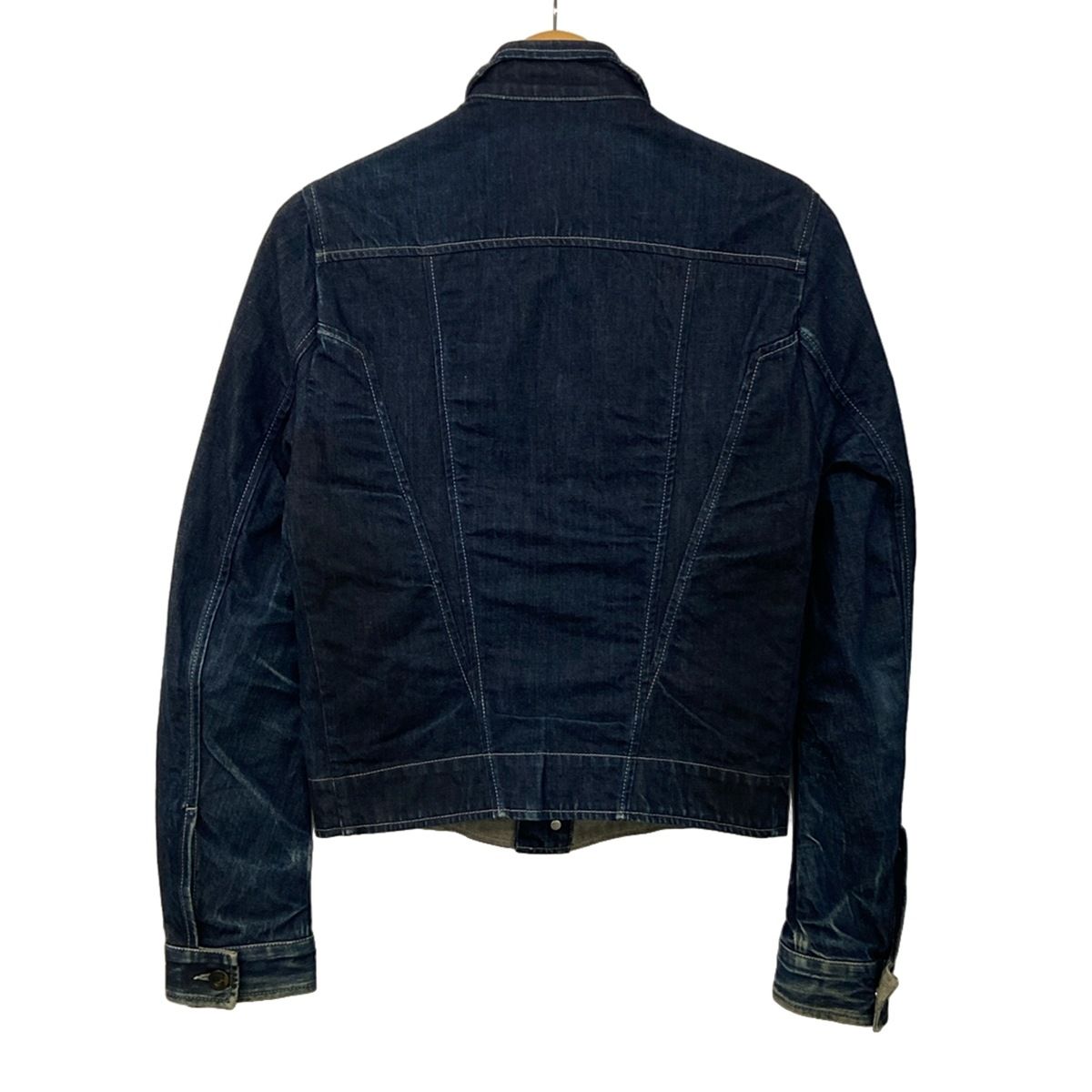 Bottega Veneta Gjansize DA Navy Long Sleeve Denim Damper Zigzag Spring Fall — view 2