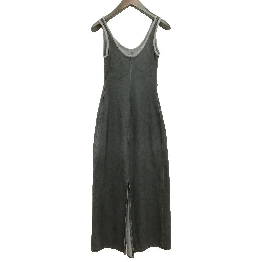 Fendi Vintage Denim Maxi Long Dress Tight 40 Black — view 4