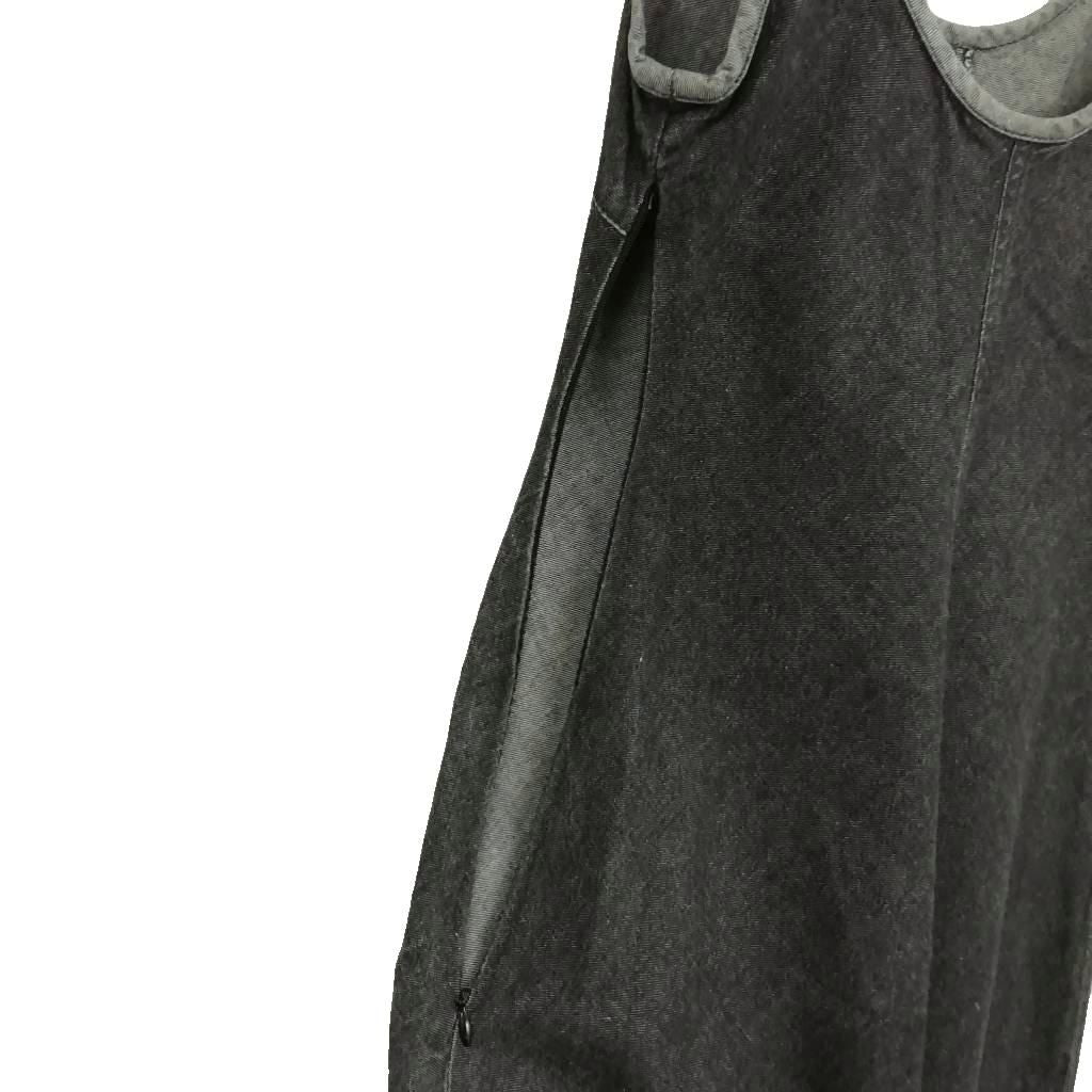 Fendi Vintage Denim Maxi Long Dress Tight 40 Black — view 6