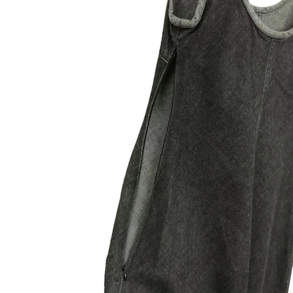 Fendi Vintage Denim Maxi Long Dress Tight 40 Black — view 6