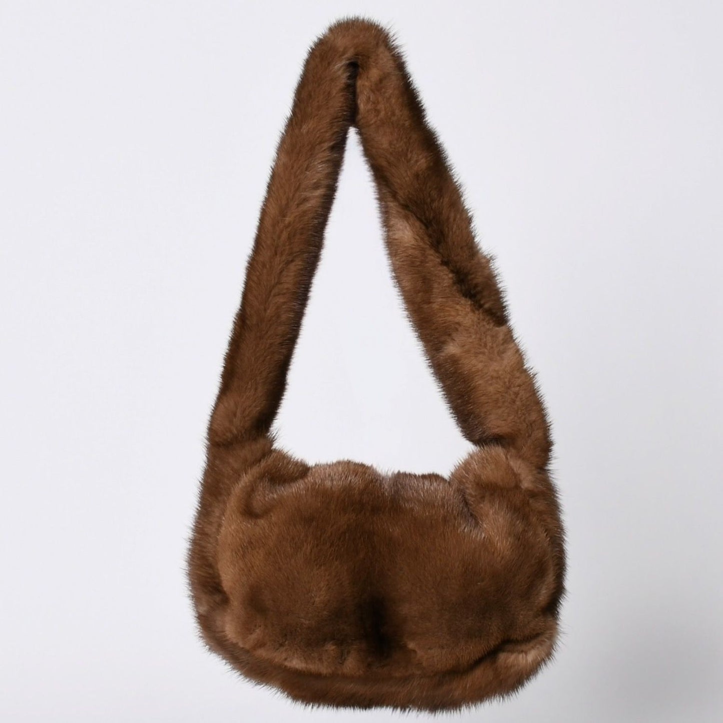 Fendi Bag Fur Leather Brown Silver — view 2