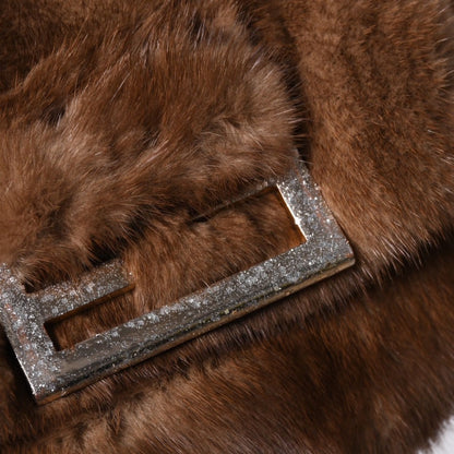 Fendi Bag Fur Leather Brown Silver — view 8