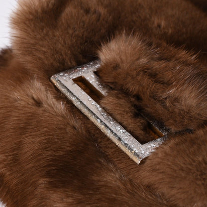 Fendi Bag Fur Leather Brown Silver — view 7