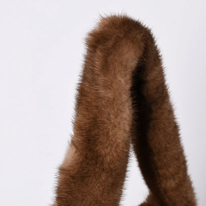 Fendi Bag Fur Leather Brown Silver — view 4