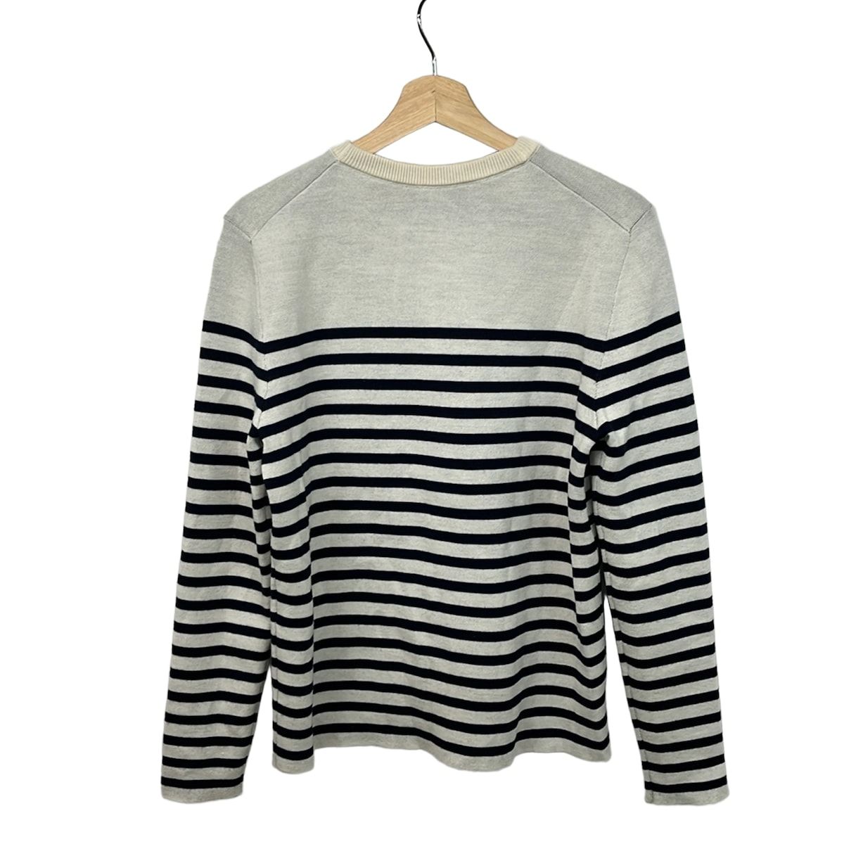 Loewe Long Sleeve Sweater XS Su Ivory DA Navy Multi Curl Neck Bow DA Embroidery — view 2