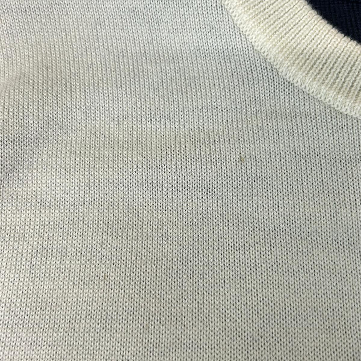 Loewe Long Sleeve Sweater XS Su Ivory DA Navy Multi Curl Neck Bow DA Embroidery — view 6