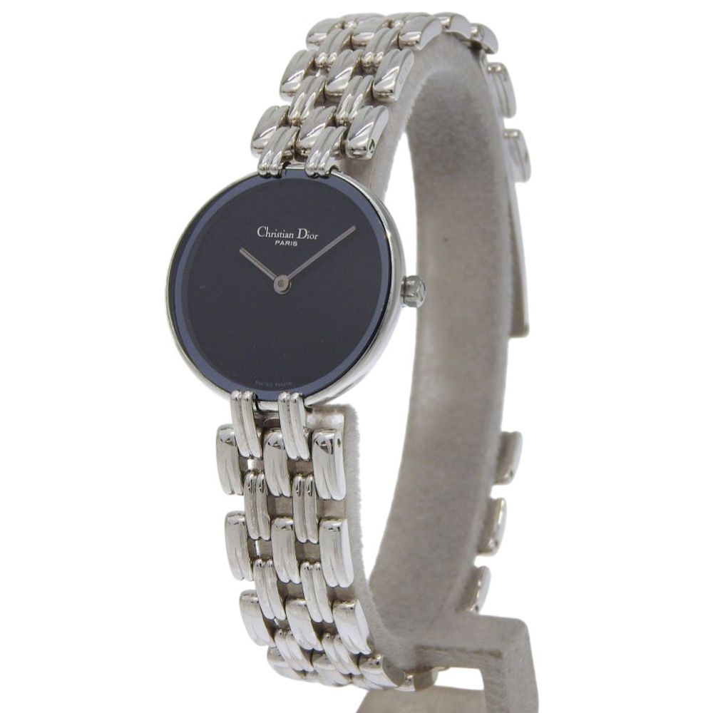 Dior Bakira Stainless Steel Silver Quartz Analog Display Black Dial Watch — view 2