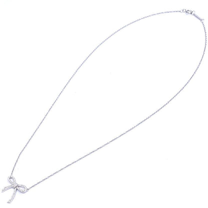Tiffany & Co Bow Ribbon Diamond Necklace Pendant — view 3