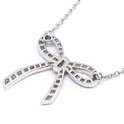 Tiffany & Co Bow Ribbon Diamond Necklace Pendant — view 7