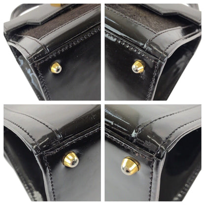 Versace Sunburst Pony Hair Dark Brown Gold Enamel Calf Handbag — view 3
