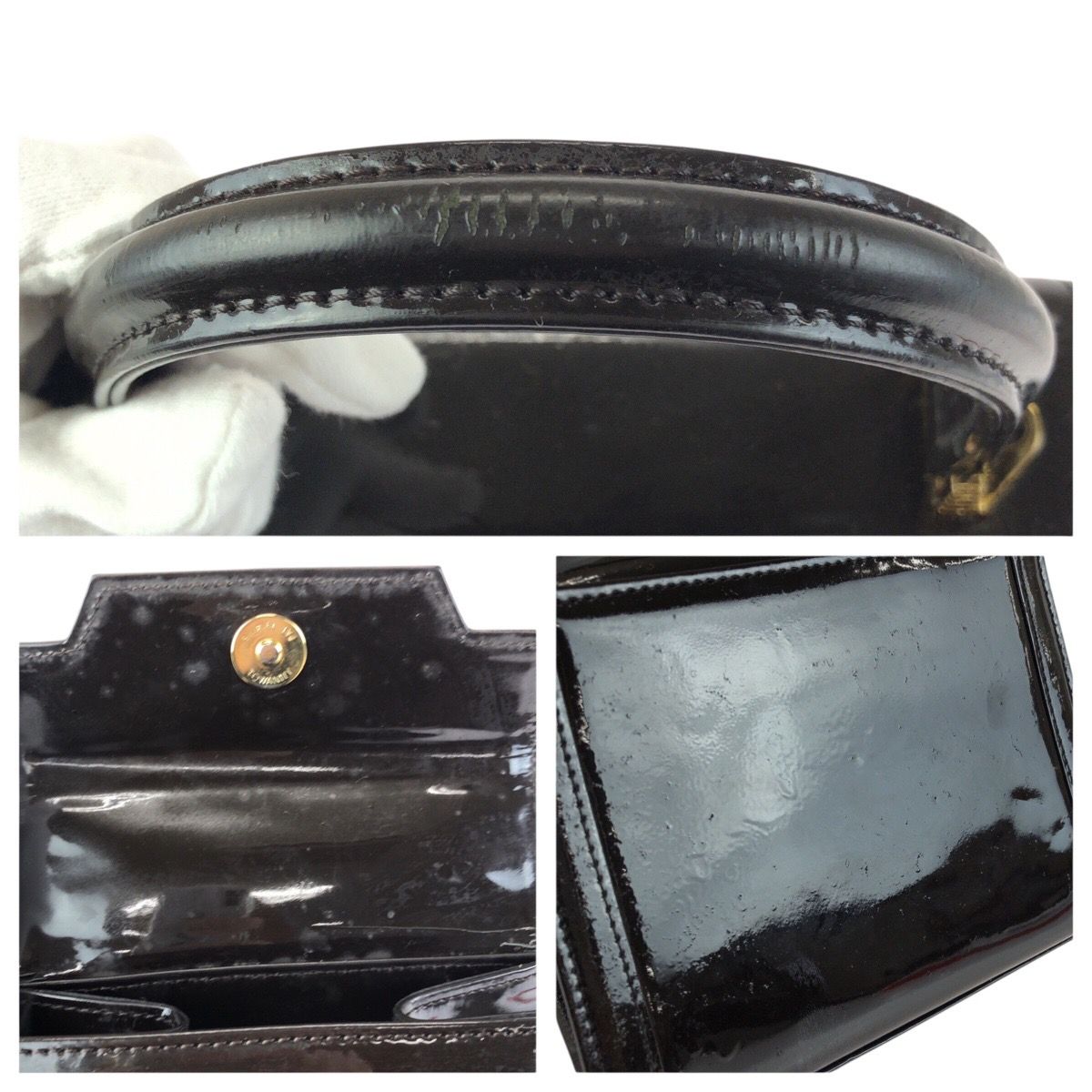 Versace Sunburst Pony Hair Dark Brown Gold Enamel Calf Handbag — view 6