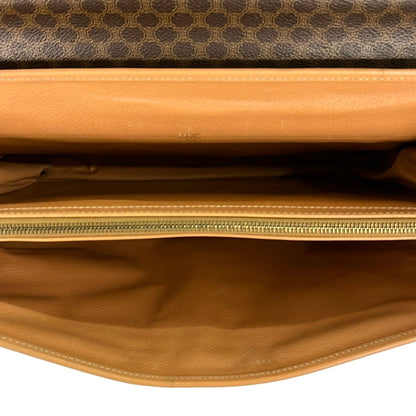 Celine Business Bag Macadam Pattern Da Ku Brown Beige Leather — view 7
