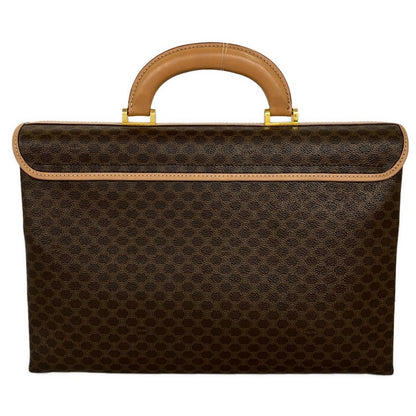 Celine Business Bag Macadam Pattern Da Ku Brown Beige Leather — view 3