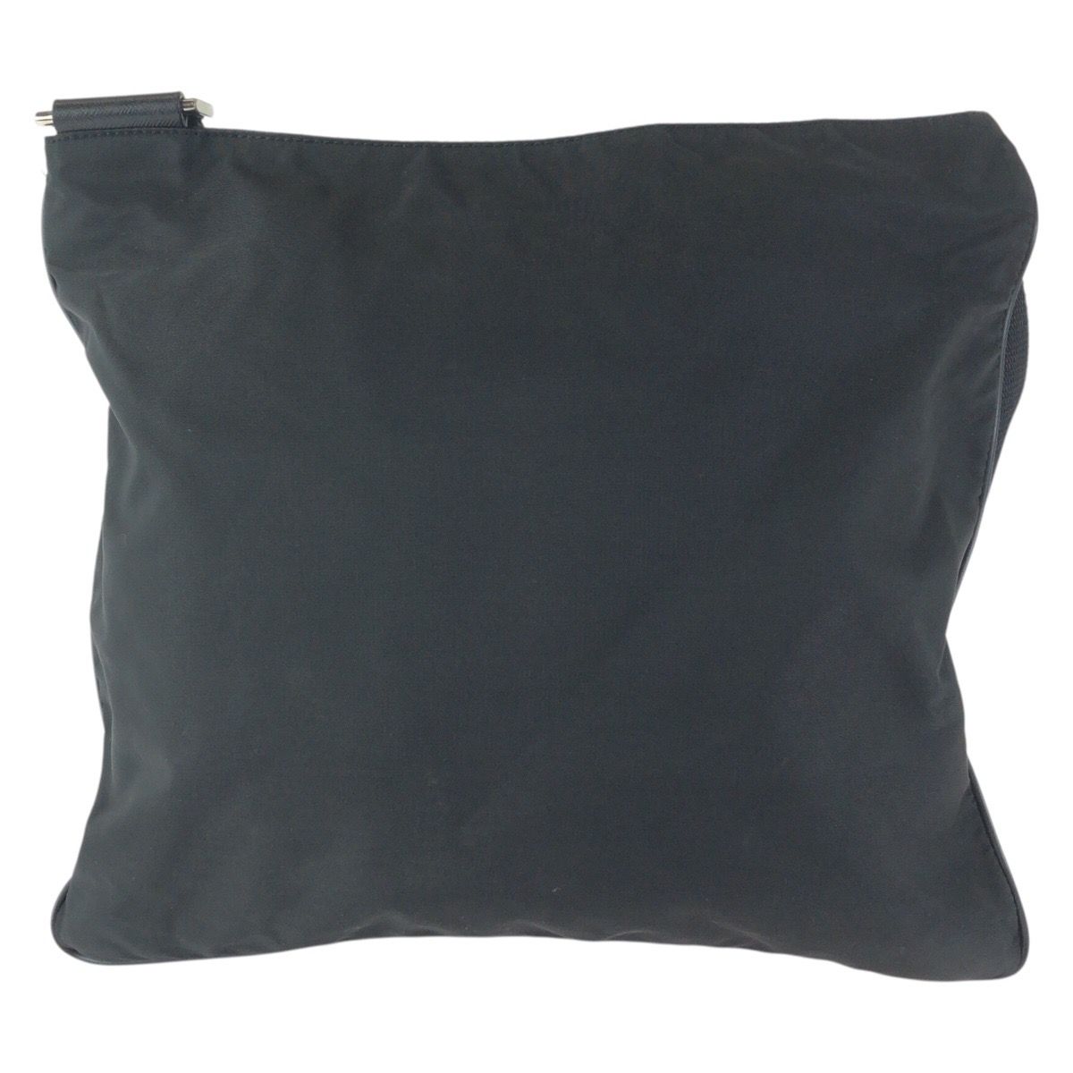 Prada Tessuto Black Silver Nylon Shoulder Bag — view 2
