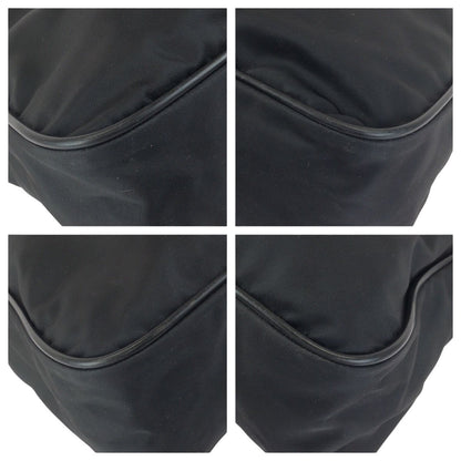 Prada Tessuto Black Silver Nylon Shoulder Bag — view 3