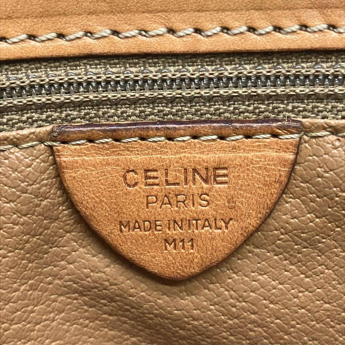 Celine Shoulder Bag Macadamia Brown Leather — view 8