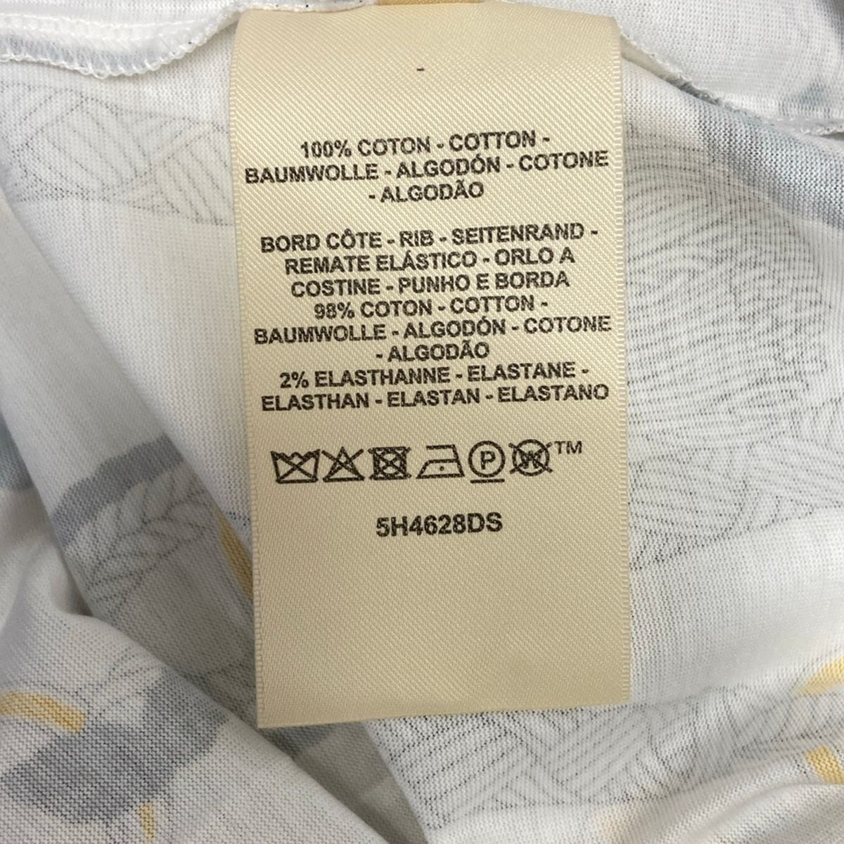 Hermes Short Sleeve T-Shirt Suede White Black Multi Cru Neck Parfluor Remix — view 4