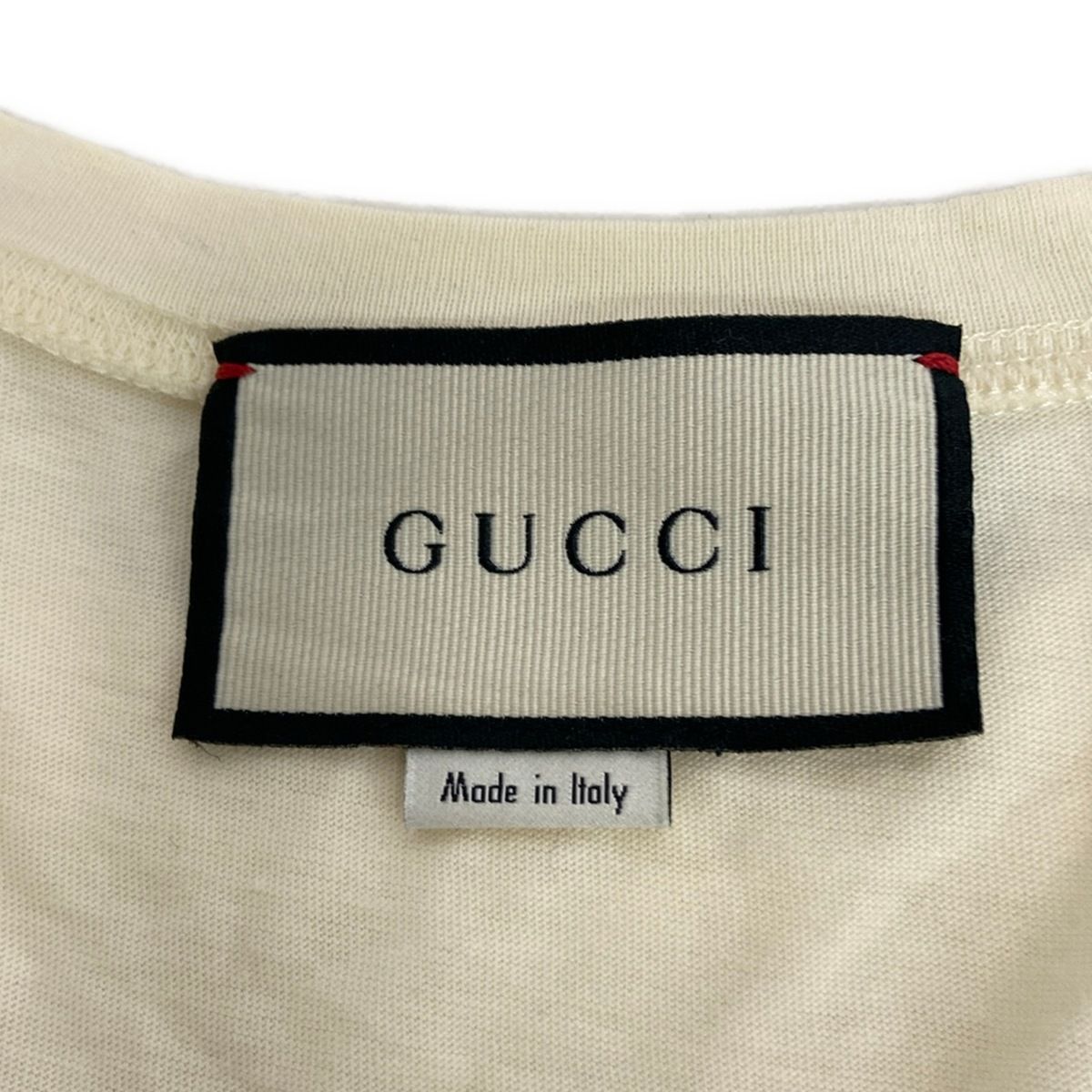 Gucci Short Sleeve T-Shirt XS Ivory Light Pink Multi Crew Neck Embroidery — view 3