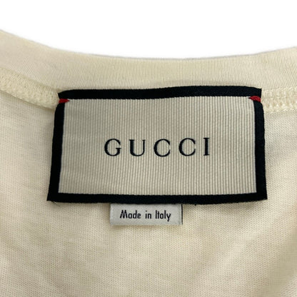 Gucci Short Sleeve T-Shirt XS Ivory Light Pink Multi Crew Neck Embroidery — view 3