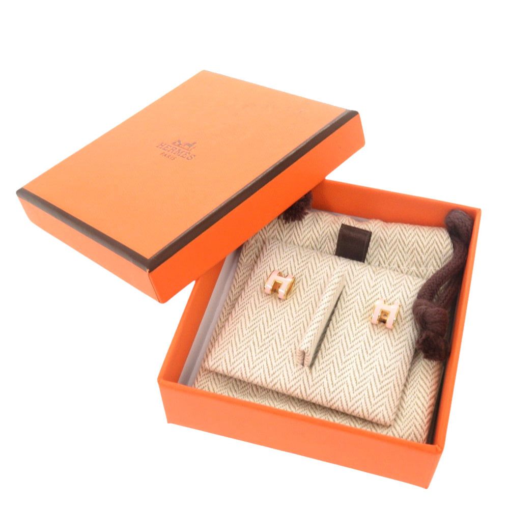 Hermes Pop Mini Pink Gold Earrings — view 2