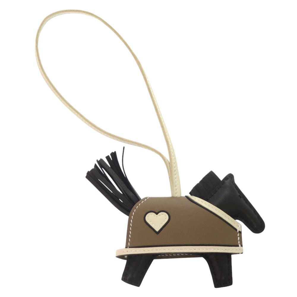 Hermes Robeochle PM Agno Milo Veau Swift Black Bag Charm — view 3