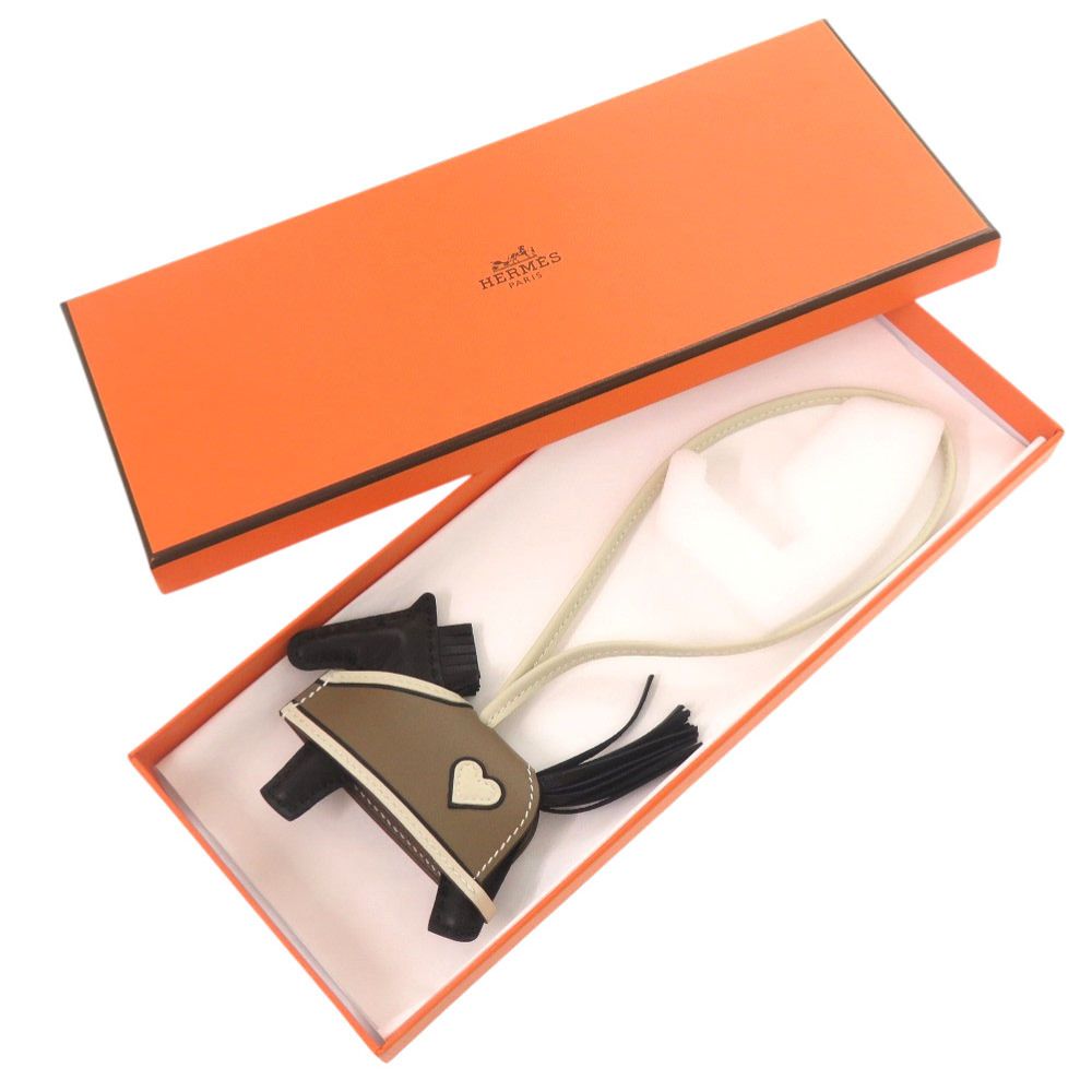 Hermes Robeochle PM Agno Milo Veau Swift Black Bag Charm — view 2