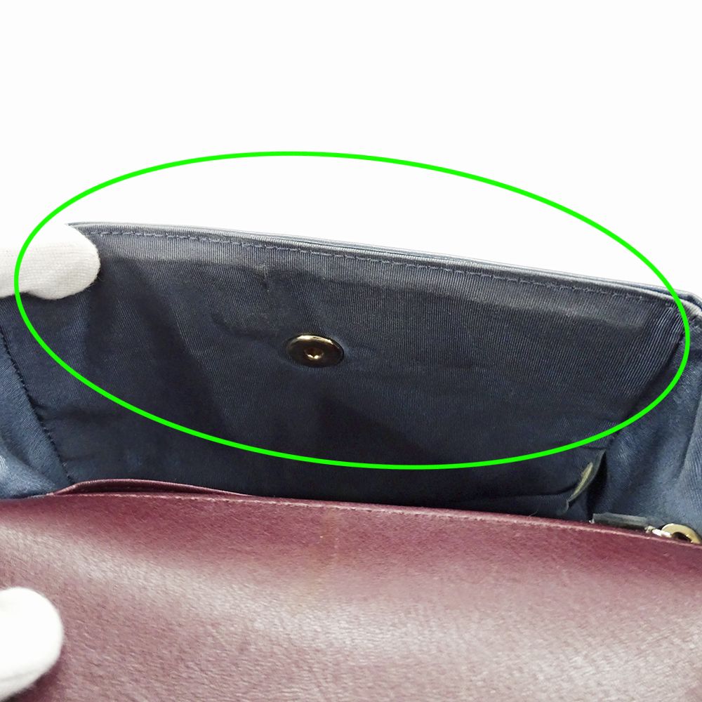 Chanel Shoulder Bag Leather Blue Green Gold Chain — view 9