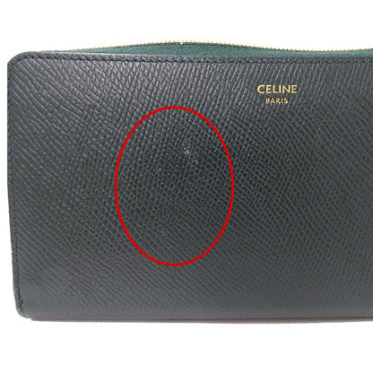 Celine Wallet Leather Moss Green Zip Around Simple — view 7