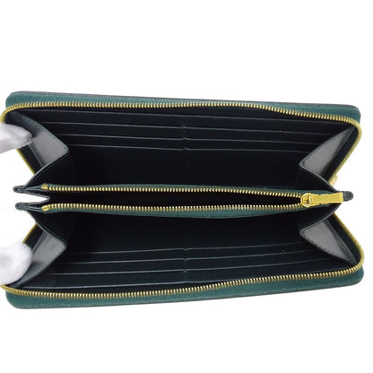 Celine Wallet Leather Moss Green Zip Around Simple — view 5