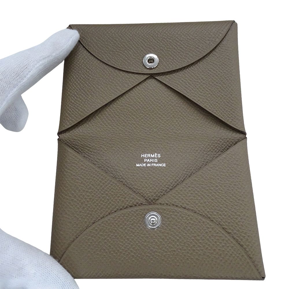 Hermes Card Case Calvi Veau Epsom Top Business Holder Simple — view 4