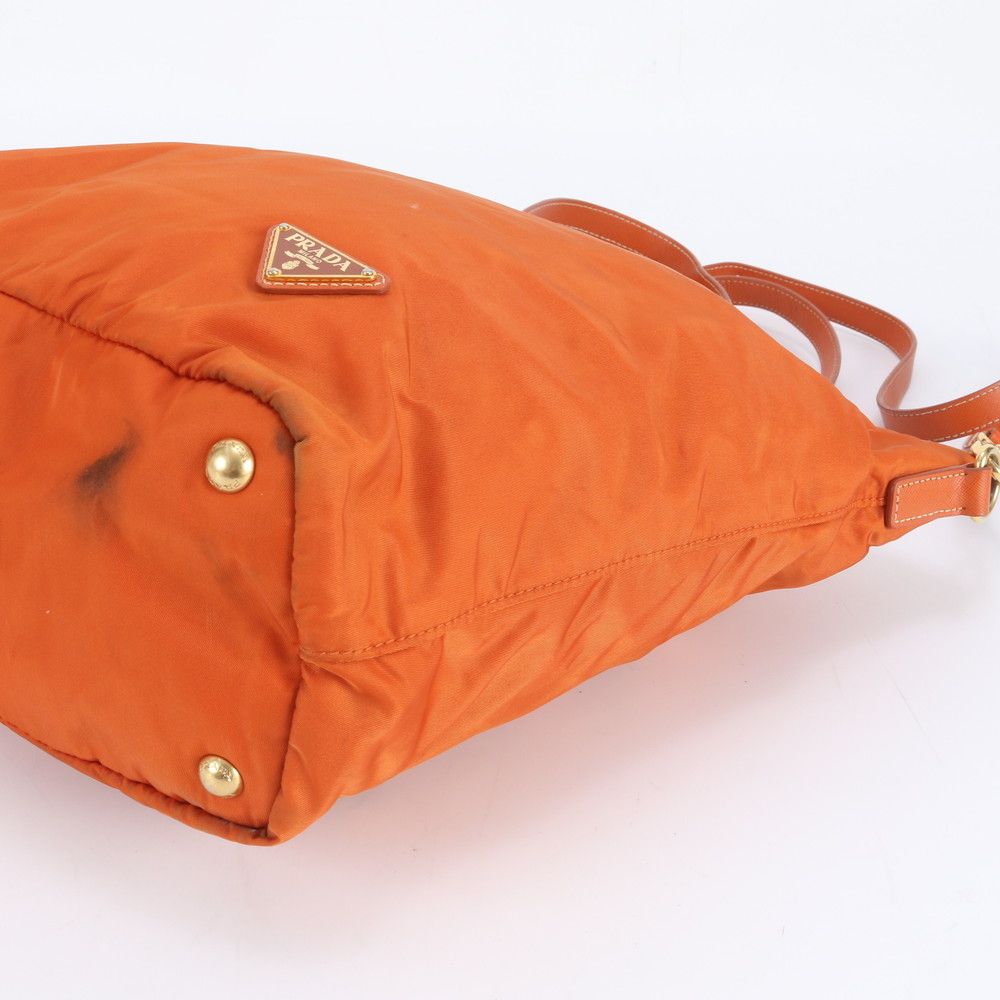 Prada Tessuto Nylon Triangle Logo Leather 2-Way Shoulder Bag Crossbody Ebe — view 4