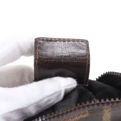 Fendi FF Zucca Pouch Hand Leather Brown Mwe — view 9