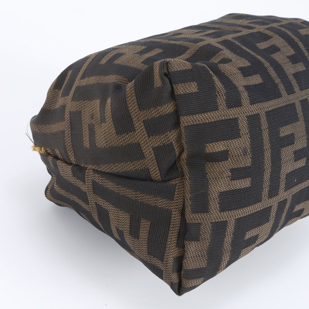 Fendi FF Zucca Pouch Hand Leather Brown Mwe — view 6